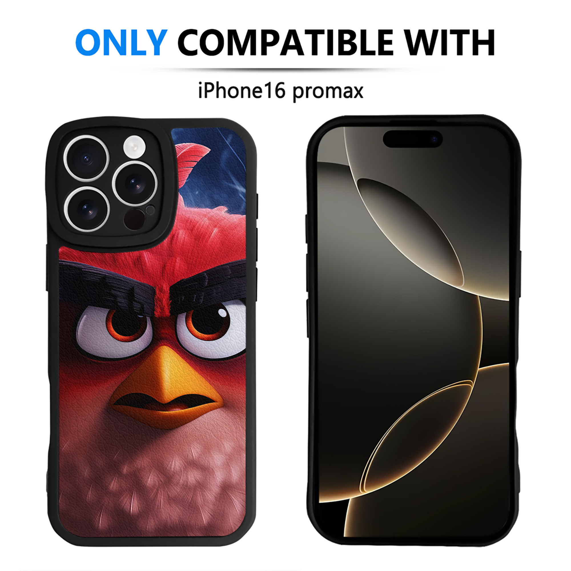 （画像用） Angry Birds アングリーバード 【iPhone 16シリーズ対応】シリコンスマホケース（レザー調） 材質：シリコン